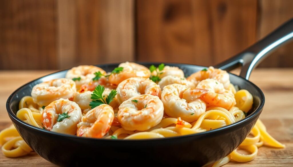 Chicken and Shrimp Alfredo Skillet