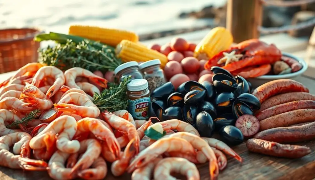 Seafood boil ingredients