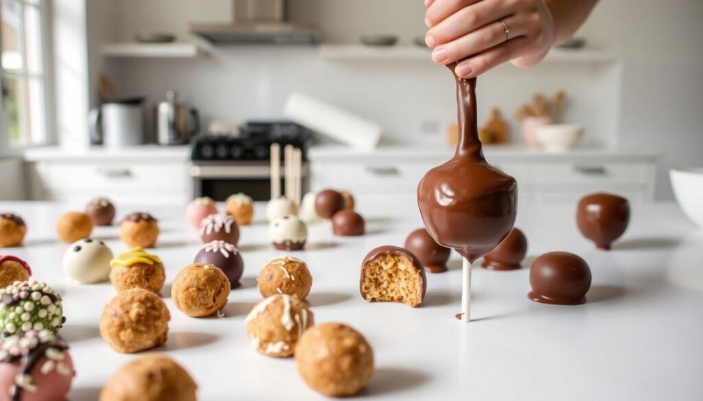 step-by-step cake pops